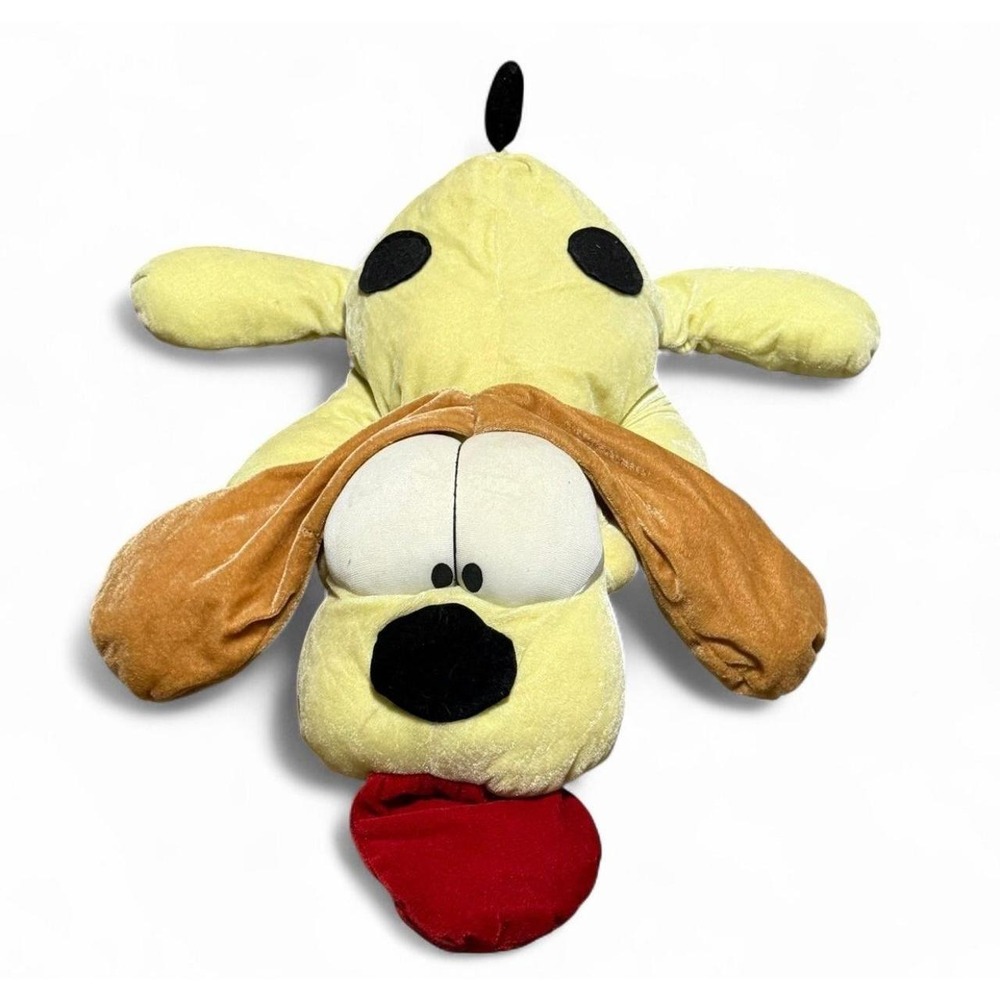 Vintage Odie Garfield Dog Plush 20" Yellow Brown Nanco Paws Inc Rare